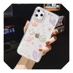 Shining Glitter Space Planet Phone Cases For iPhone 1111Pro X XS XR XS MAX 6 6S Plus 7 8 Plus Soft Silicon Star Back Covers-White-For iphone X