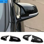 ZHAOOP Rearview Mirror Fit ，For ，For BMW 1 2 3 4 X Series Rear View Side Mirror Cover F20 F21 F22 F23 F30 F32 F36 X1 E84 F87 M2 Carbon Fiber Pattern Accessories (Color : Black Right)-Black Right