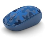 Souris Microsoft Bluetooth - Optique - 3 Boutons - Sans Fil - Bluetooth 5.0 - Camouflage Bleu Nuit