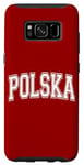 Coque pour Galaxy S8 Polska Pologne Varsity Style maillot de sport