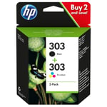 Original HP 303 Black & Tri-Colour Ink Cartridge Multipack