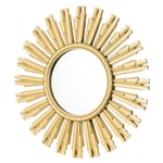 Round Sunburst Mirror Wall Art Deco Round Mirrors-Gold
