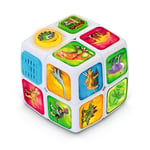 VTech - Cube Aventures Dinos, Cube Magique 2x2 Interactif et Parlant, Jeu de Casse-Tête et de Rapidité, Dinosaure Jouet Éducatif, Cadeau Enfant de 4 à 8 Ans - Contenu en Français