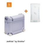JETKIDS™ BY STOKKE® Resesäng BedBox™ Arctic Blue och madrass CloudSleeper™ vit