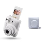 instax mini 12 camera, CLAY WHITE & mini 12 camera case, Clay White