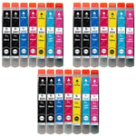 21 Ink Cartridges (Set+Bk) for Epson Expression Photo XP-55 XP-760 XP-860 XP-960