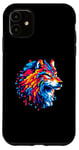 iPhone 11 Pixel Art 8-Bit Wolf Case