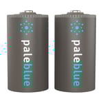 Pale Blue D-Cell Rechargeable USB Smart Batteries 1.5V, 2 st