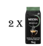 NESCAFÉ Brasile Coffee Beans 100% Arabica Single Origin Fairtrade 1kg X 2