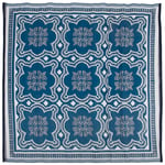 Esschert Design udendørs tæppe 151,5 cm blå og hvid OC23