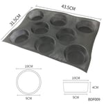 IFMGJK Silicone Bun Bread Forms Non Stick Baking Sheets Perforated Hamburger Molds Muffin Pan Tray (Color : GB009)