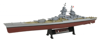 Warships of World War II - French 1955 Jean Bart Model Diecast Amercom 1:1000