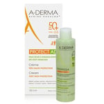 A-DERMA Protect AD Crème solaire SPF50+ + EXOMEGA CONTROL Gel lavant émollient 2 en 1 anti-grattage 250 ml crème pour la peau