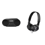 Sony ZSP-S50B Lecteur CD/MP3, USB, Radio - Noir & MDR-ZX310B Casque Pliable - Noir