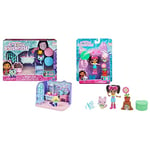 Gabby's Dollhouse, Primp and Pamper Bathroom with MerCat Figure, Flower-rific Garden Set with 2 Toy Figures, 2 Accessories, Delivery and Furniture Piece