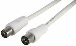 PRO SIGNAL - TV Aerial Lead, Coax Plug to Coax Socket 1m White