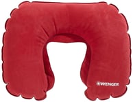 Wenger Swiss Gear Travel Neck Pillow Inflatable & Pouch Red Comfort Travelling