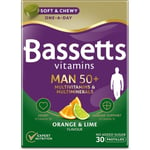 Bassett's Vitamins Man 50+ Multivitamins & Multiminerals Orange & Lime 30's