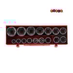 Force 34quot Impact Socket Set 6punkts SAE 16delar