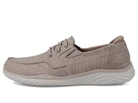Skechers Womens On-The-go Ideal - Coastal Boat Shoe, Taupe, 5