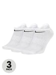 Nike Everyday 3pk Socks - White , White, Size Xl, Women