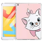 Pnakqil iPad Air Case Clear Silicone Gel TPU with Pattern Cute Design Transparent Rubber Shockproof Soft Ultra Thin Protective Back Case Skin Cover for Apple iPad Air (iPad 5) 2013, Pink Cat 1
