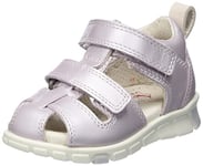 Ecco Baby Girls Mini Stride Sandal Fisher, Violet ICE Metallic, 3 UK Child