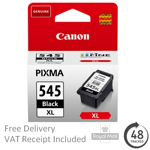Genuine Canon PG545XL Black Ink Cartridge - For Canon PIXMA TS3150