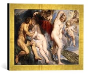 Kunst für Alle 'Encadré Image de Peter Paul Rubens Impression d'art dans Le Cadre de Main de qualité Photos Ixion, de Juno trompés, 40 x 30 cm, Doré Raya