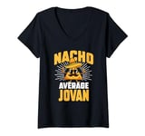 Womens Funny Taco Personalized Name Nacho Average Jovan V-Neck T-Shirt