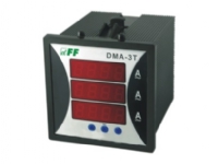 3-fase digitalt panel amperemeter 0-9000A nøyaktighet 1 96x96mm for drift med 5A transformator DMA-3T
