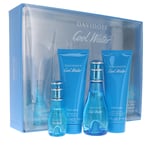 Davidoff Cool Water Woman 50ml & 15ml EDT, 75ml Shower Gel, 75ml Body Lotion