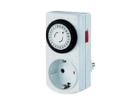 Bachmann Mini Time Switch Mechanical - Automatisk Strömbrytare - Ac 230 V - 3680 Watt - Vit