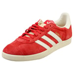 adidas Gazelle Mens Red White Fashion Trainers - 9.5 UK
