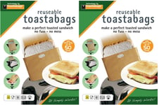 4 X Toastabags Reusable Toaster Toast Toasted Sandwich Bag Bags Snack Snacks