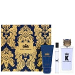 Dolce & Gabbana K Gift Set - 100ml+10ml EDT + 50ml Aftershave Balm;FREE DELIVERY