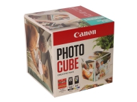 Canon Photo Cube Creative Pack - Blank - 2-pack - svart, färg (cyan, magenta, gul) - original - blå - bläckpatron/papperssats - för PIXMA TS5150, TS5151