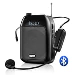 Bluetooth UHF trådlös röst förstärkare bärbar för undervisning föreläsning tur guide kampanj u-disk megafon mikrofon högtalare