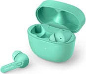 PHILIPS TAT2206GR/00 Earbuds, Adults In Ear Earbuds, Splash and Sweat Resistant, Bluetooth, Up to 18 Hours Play Time, Soft silicone Ear-Tip Covers in 3 Sizes, Built In Mic, Comfortable Fit, Green