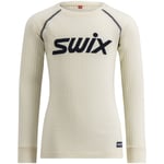 Swix RaceX Merino LS Jr Snow White/Navy, 164