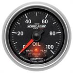 Autometer AUTO3652 oljetrycksmätare, 52mm, 0-100 psi, elektrisk