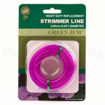 Strimmer Line 1 X 15mtr Roll Petrol 2.0mm Nylon Cord Petrol Strimmers Green Jem