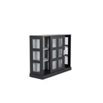 Venture Home Skåp Lock - Low Glass cabinet120X40X95 CM Black 18016-688