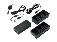 Zebra 3-Slot Battery Charger Connected via Y Cable - Batteriladdare - utgångskontakter: 3 - Storbritannien (paket om 2) - för QLn 220, 220 Healthcare, 320, 420 ZQ500 Series ZQ510, ZQ520 ZQ600 Series ZQ610, ZQ620