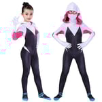 4-10 år flickor Spider Gwen med mask cosplay jumpsuit kostym 4-5 Years