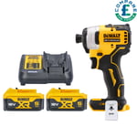 Dewalt DCF809 18v XR Brushless Impact Driver With 2 x 5Ah Batteries & Charger