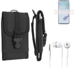 For Motorola Moto G53 5G + EARPHONES Belt bag outdoor pouch Holster case protect