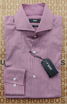 New Hugo BOSS mens red striped formal smart suit shirt 15.5 37 Small medium £109