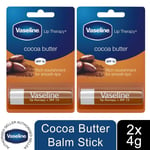 Vaseline Lip Therapy  Balm Sticks, Cocoa Butter, 2 Pack, 4gm