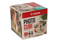 Canon Photo Cube Creative Pack - 2-pack - svart, färg (cyan, magenta, gul) - original - bläckpatron/papperssats - för PIXMA TS5350, TS5350i, TS5351,